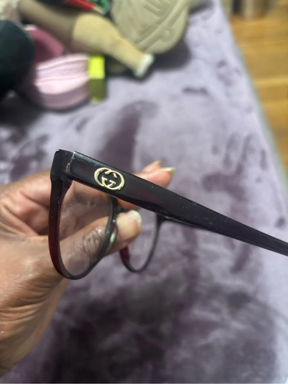 Gucci Women's Cat-Eye Glasses in Dark Brown